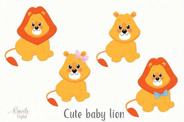 Cute Little Animal Lion Clipart 2