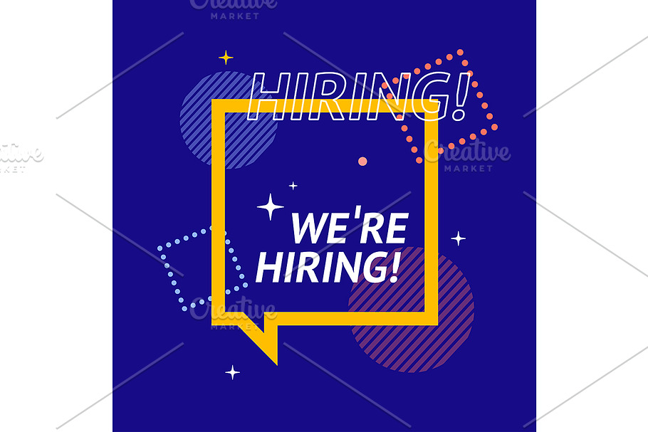 We are Hiring Concept Square Banner