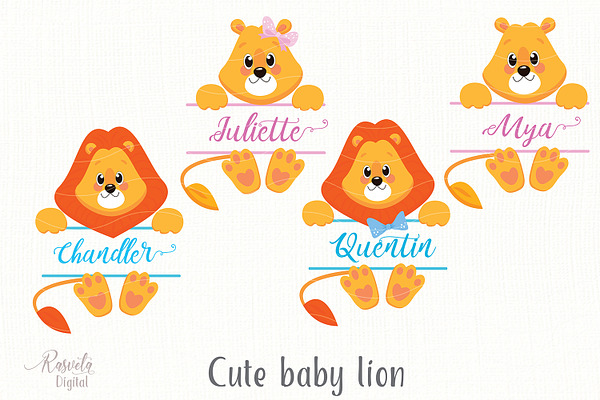 Cute Little Animal Lion Clipart 5