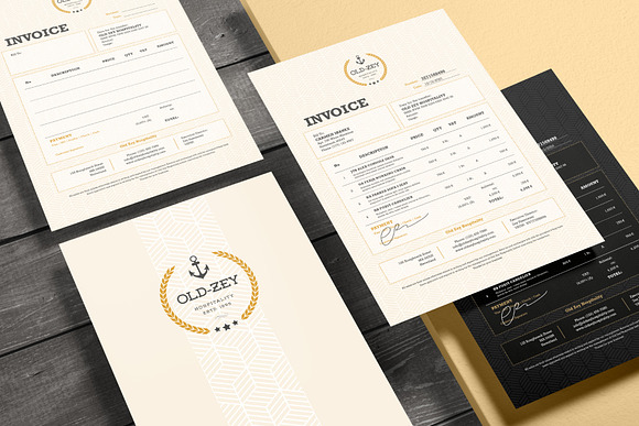 Old Zey Hospitality Branding Bundle in Stationery Templates - product preview 4