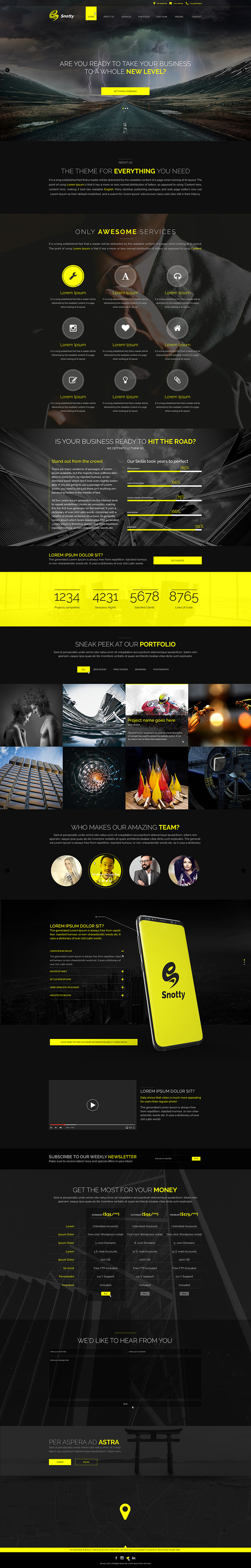 Snotty - One Page Website Template in Bootstrap Themes - product preview 4
