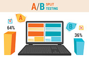 Infographics of A B split testing