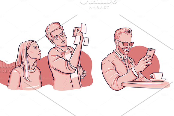 People. Work from home in Illustrations - product preview 5