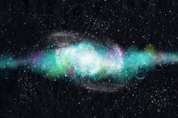 Space Watercolor Backgrounds Set in Textures - product preview 10