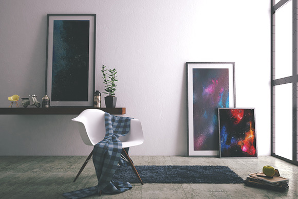 Space Watercolor Backgrounds Set in Textures - product preview 12