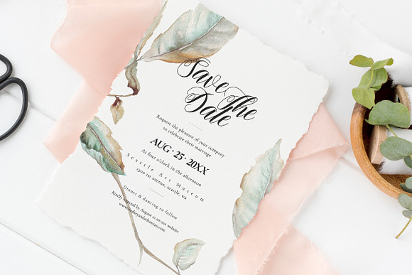 Fallen Leaf Wedding Invitation in Wedding Templates - product preview 1