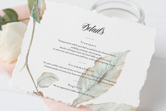 Fallen Leaf Wedding Invitation in Wedding Templates - product preview 3