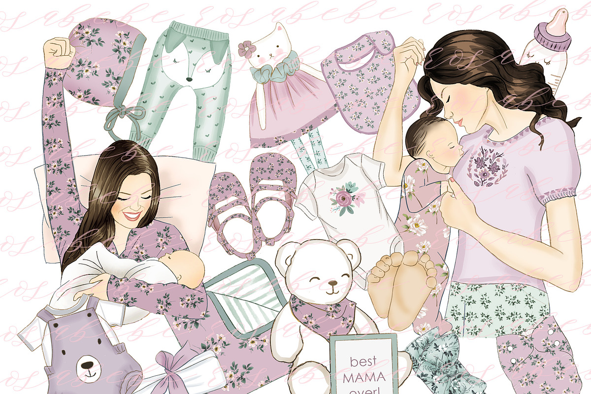 Baby girl in Illustrations - product preview 8