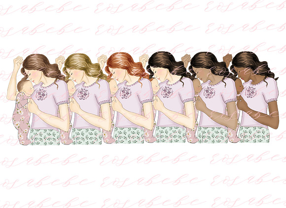 Baby girl in Illustrations - product preview 1
