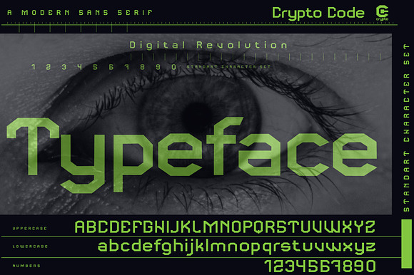 Crypto code - Sans Serif font family in Sans-Serif Fonts - product preview 3