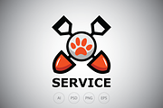 Dog Cleaning Service Logo Template