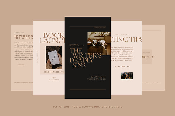 Writers Social Media Pack Vol.3 in Instagram Templates - product preview 10