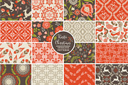 Rustic Christmas Vector Patterns