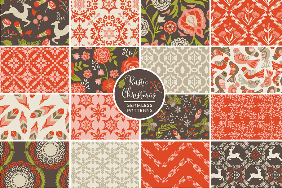 Rustic Christmas Vector Patterns in Patterns - product preview 8