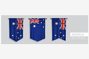 Australia waving pennants vector
