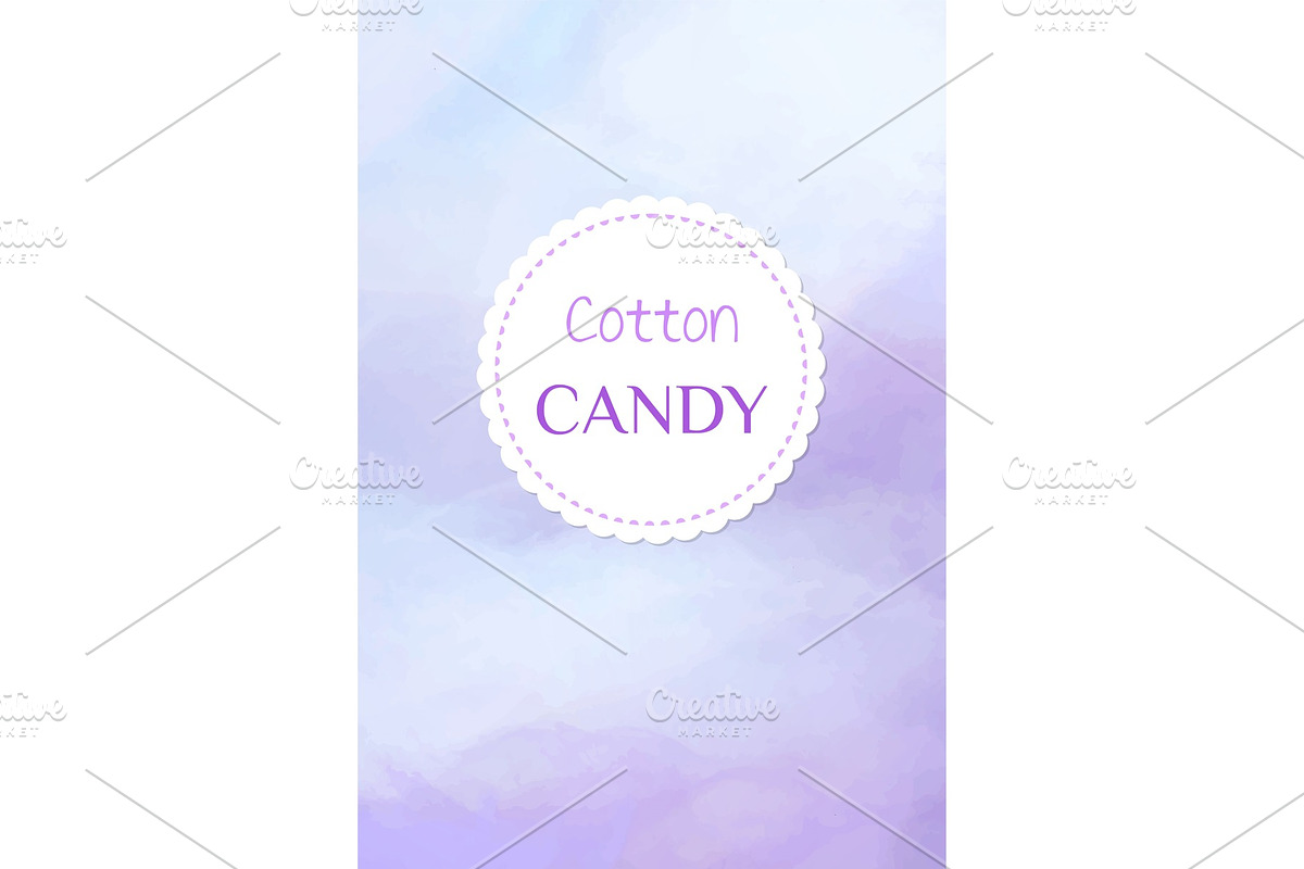 Fluffy Candyfloss of Purple Color in Illustrations - product preview 8