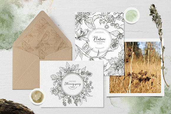 Spring in the forest vector set in Illustrations - product preview 10