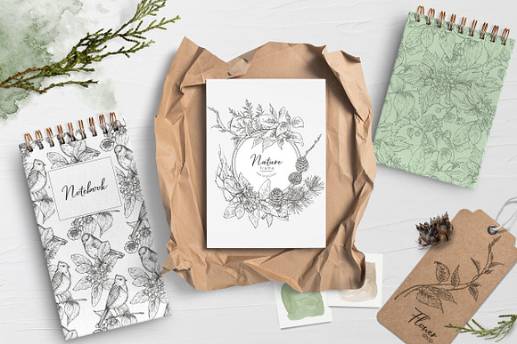 Spring in the forest vector set in Illustrations - product preview 12