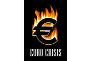 Euro crisis concept