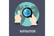 Navigation or search flat concept