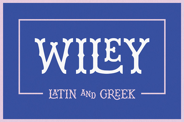 Wiley Decorative Latin & Greek Font