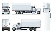 Vector truck template isolated