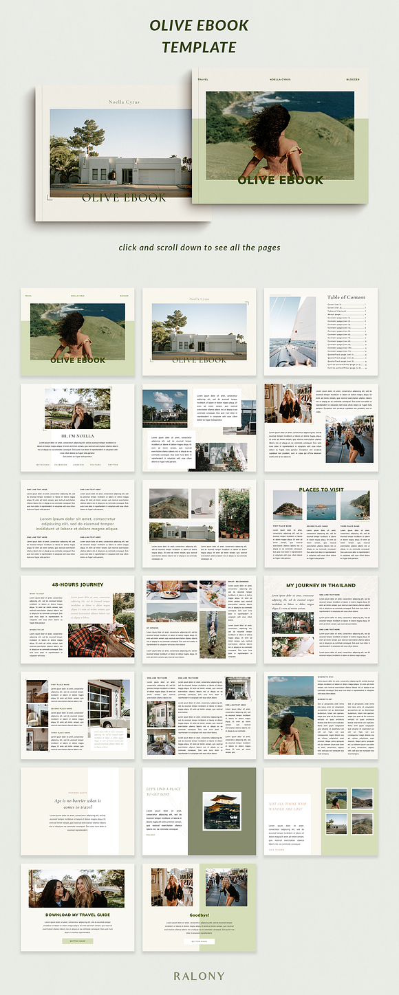 Canva Ebook for Bloggers | Olive in Magazine Templates - product preview 8