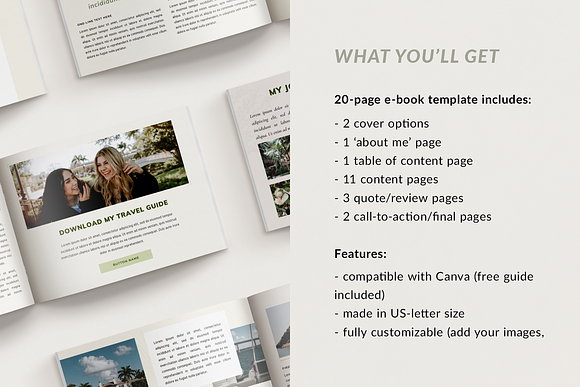 Canva Ebook for Bloggers | Olive in Magazine Templates - product preview 9