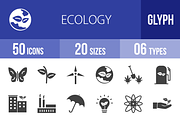 50 Ecology Glyph Icons