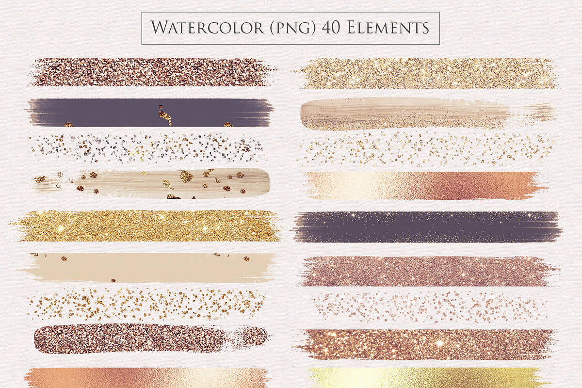 Watercolor Brush Strokes Png Overlay in Textures - product preview 8