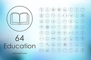 64 education icons