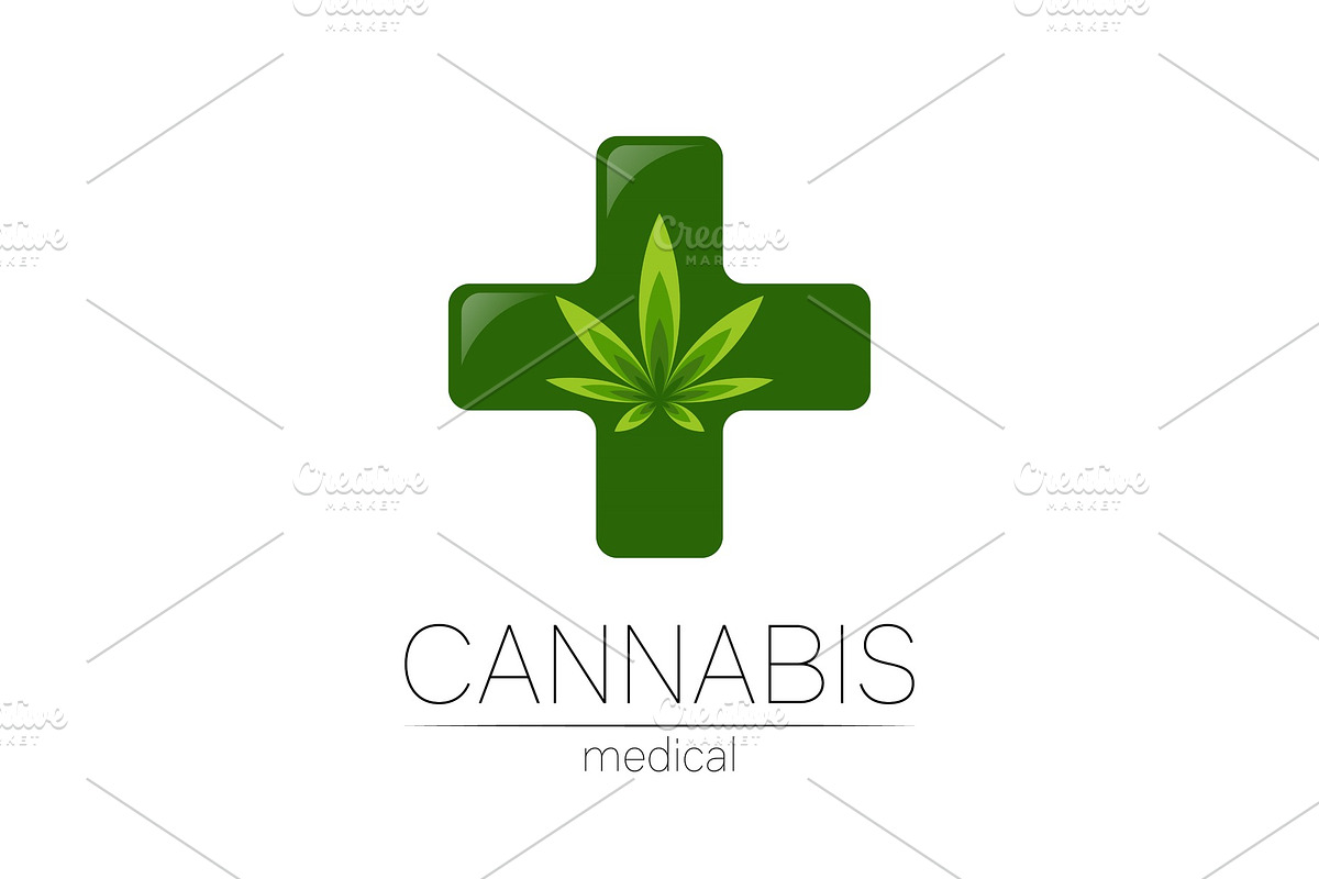 Cannabis vector logotype for in Objects - product preview 8