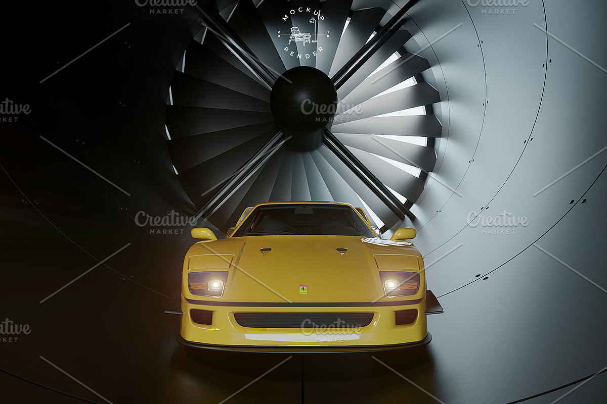 Ferrari F40 Windtunnel in Illustrations - product preview 8