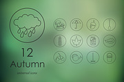 12 Autumn icons