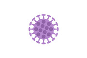 Virus color vector illustration.