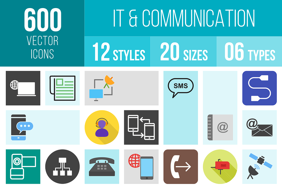 600 IT & Communication Icons
