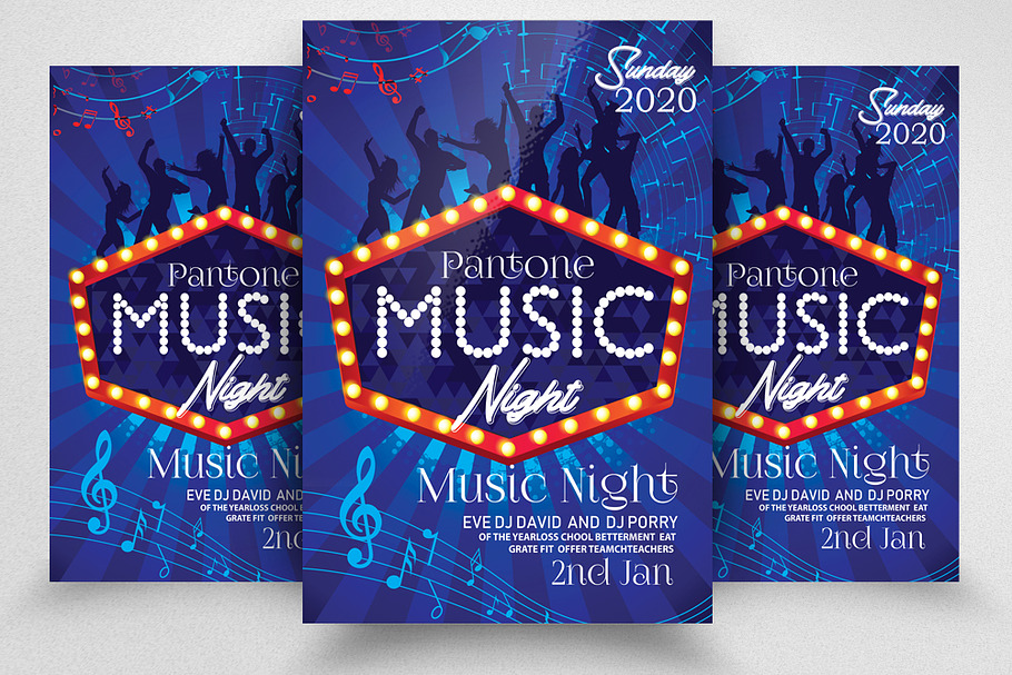 Music Party Night Flyer Template