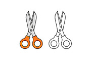 Scissors illustration set