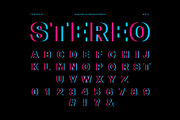 Stereo Effect Vector Typeface