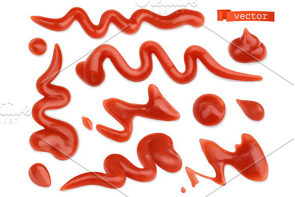 Ketchup, tomato. Pasta sauce, vector in Icons - product preview 1
