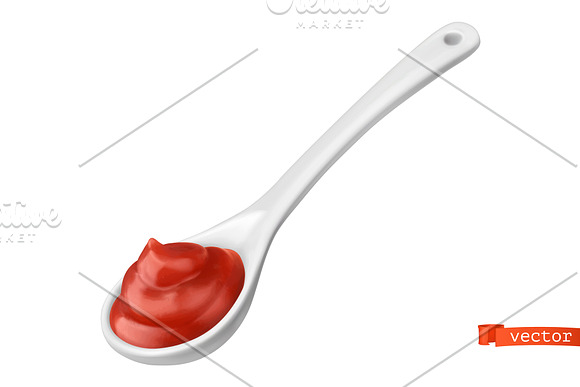 Ketchup, tomato. Pasta sauce, vector in Icons - product preview 4