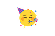 Birthday party face emoji