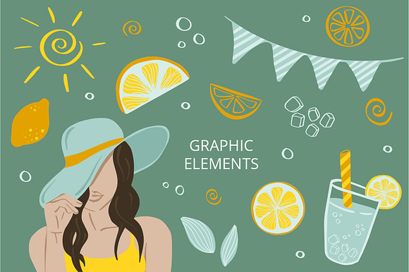 Lemon Party Illustrations in Graphics - product preview 2