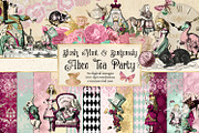 Blush Pink Alice Tea Party Graphics