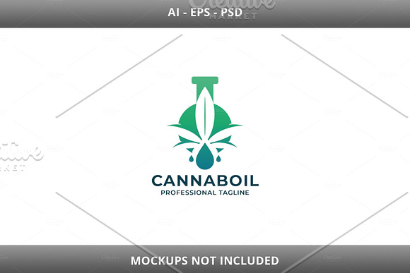 Cannabis Oil Lab Logo in Logo Templates - product preview 1