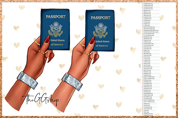 Passport Cliparts in Illustrations - product preview 2