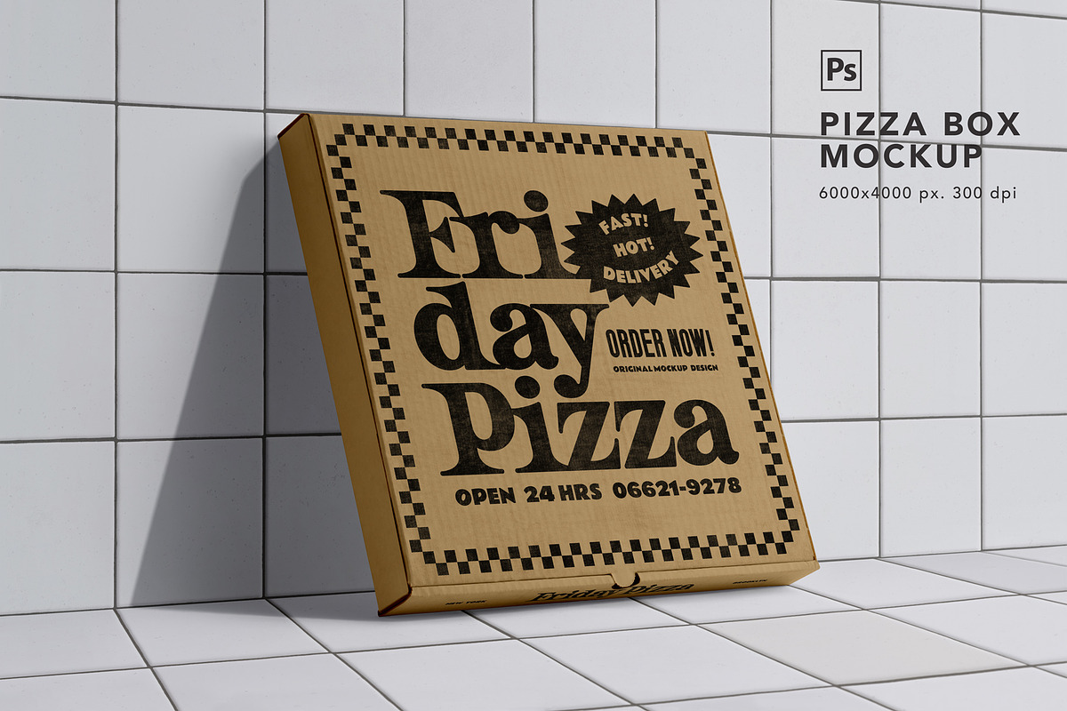 Pizza Box Mockup in Product Mockups - product preview 8