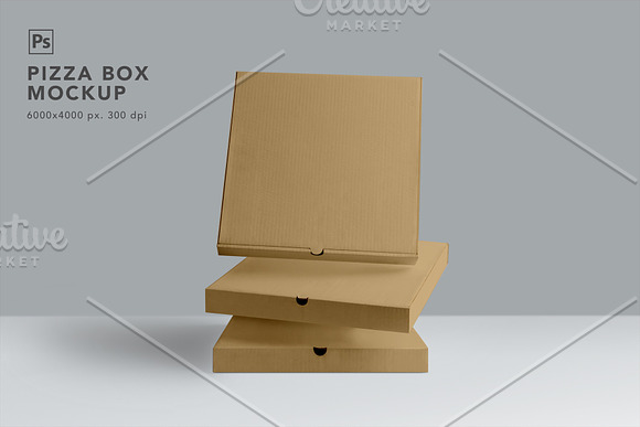 Pizza Box Mockup in Product Mockups - product preview 3