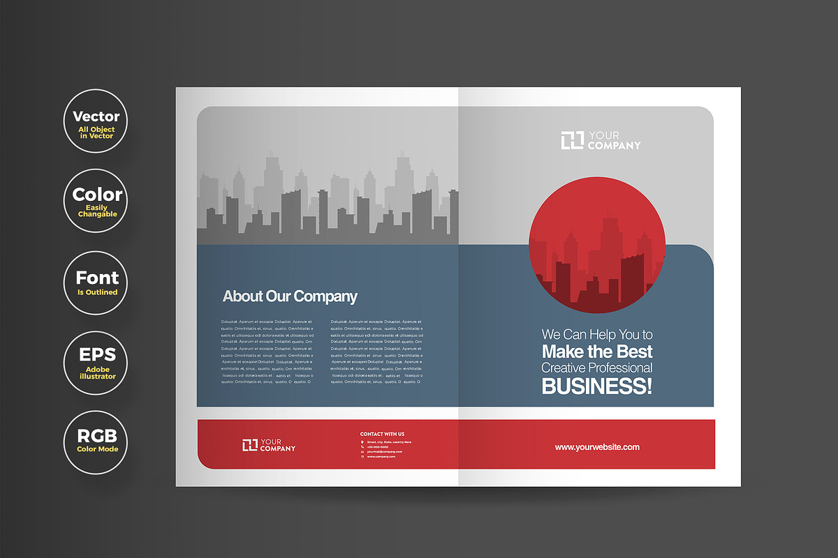 Business Bifold Brochure Design in Brochure Templates - product preview 8