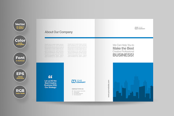 Business Bifold Brochure Design
